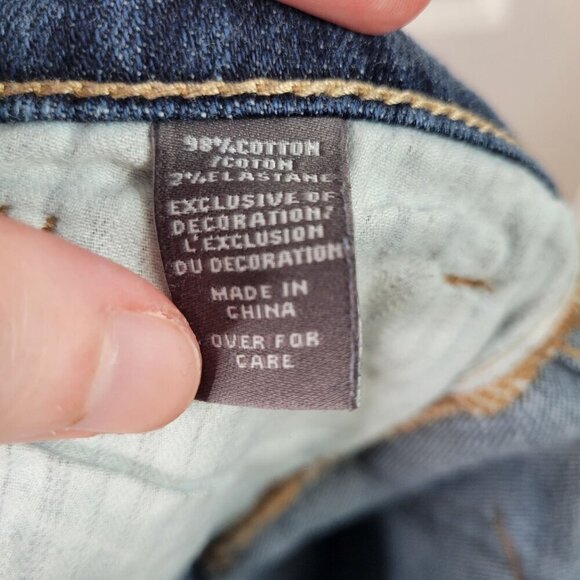 Vintage Abercrombie & Fitch Women's Straight Leg Low Rise Dark Wash Jeans Size 8 - Picture 12 of 12